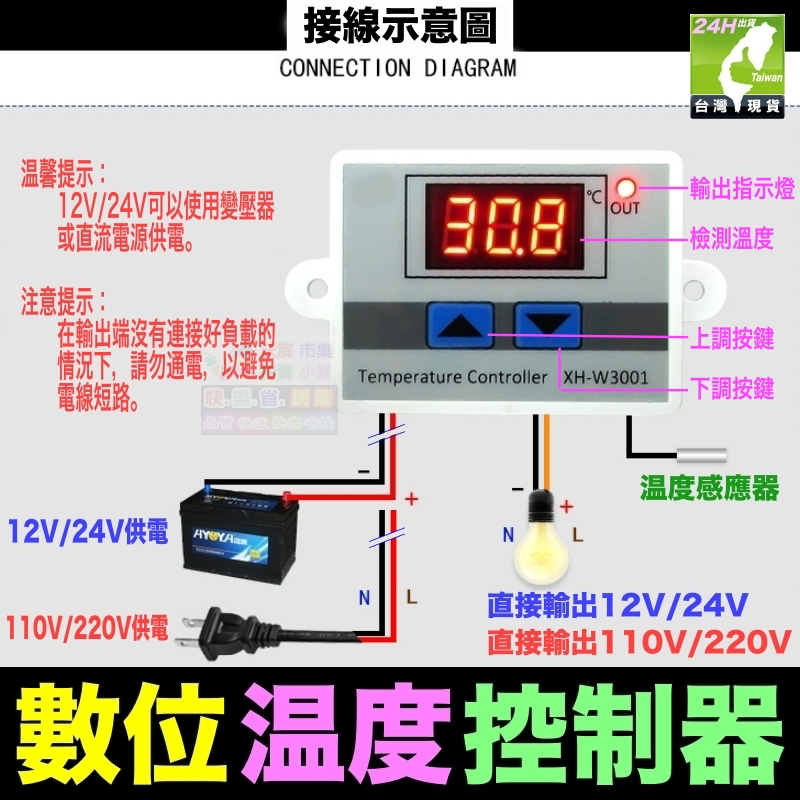 🐬㊣台灣24H現貨【電博士】溫度控制器 溫度開關 微電腦溫度控制儀 溫控開關 控溫