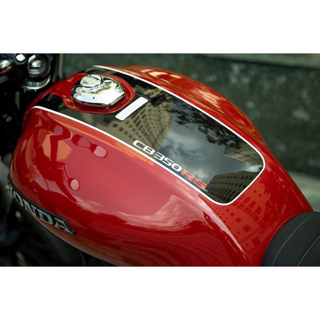 HONDA正廠零件 CB350 RS 油箱貼紙 黑底白框RS紅 H'ness可用 車貼 油箱保護貼 油箱貼 本田