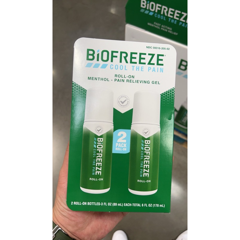 新包裝預購中‼️美國好市多Biofreeze 百歐 舒緩凝膠 按摩滾珠 2入組