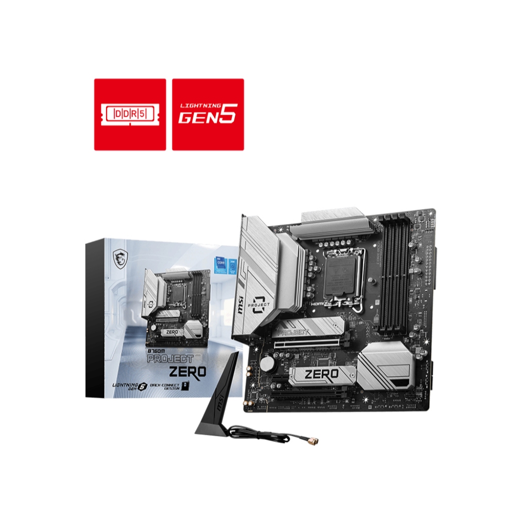 【酷3C】MSI 微星 B760M PROJECT ZERO 主機板 DDR5 1700腳位 M-ATX 主機板