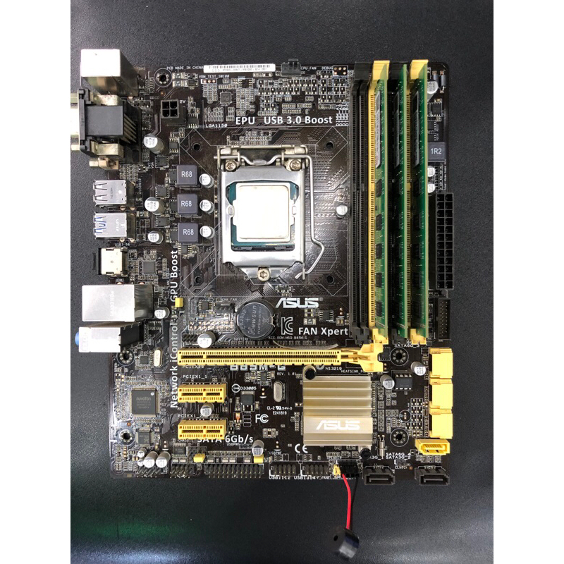 intel i5 4590 LGA1150 腳位 i5 4590 二手+ASUS B85M-G+記憶體 4g*3