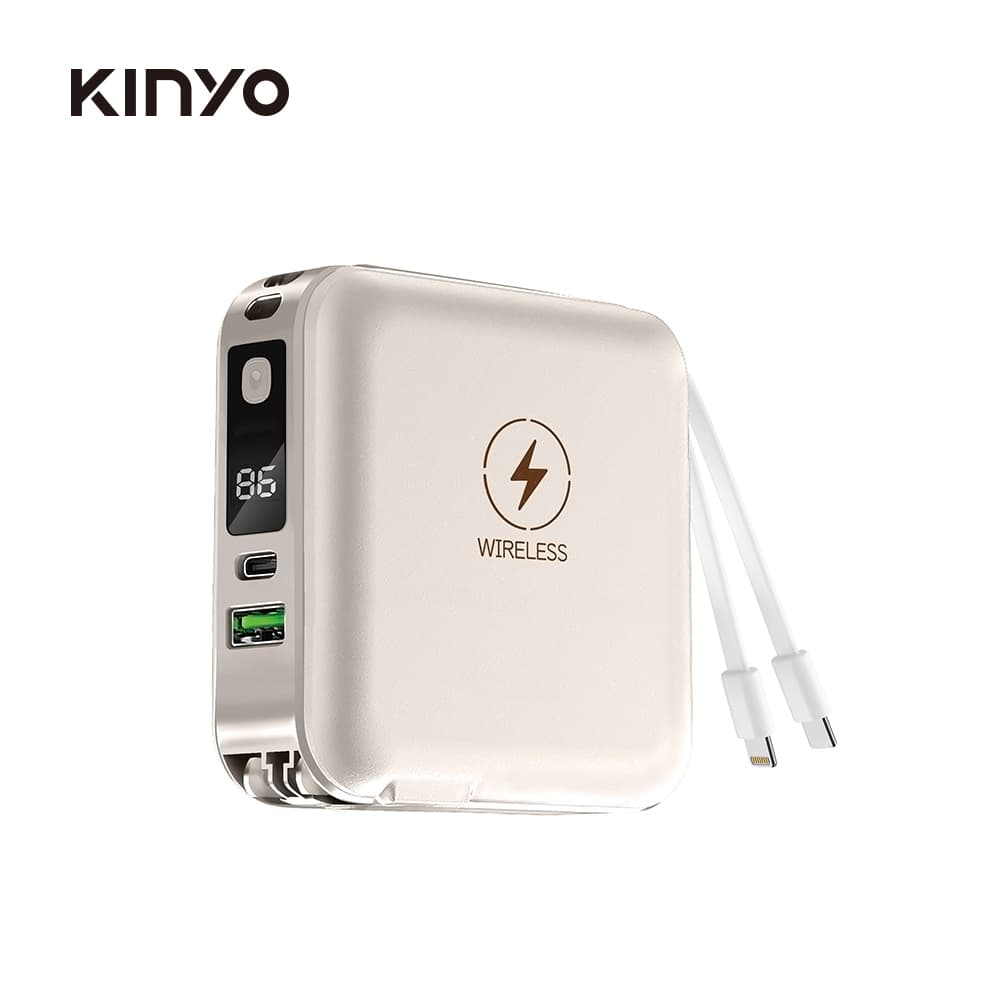 KINYO七合一行動電源/ 米黃色/ KPB-2650Y eslite誠品