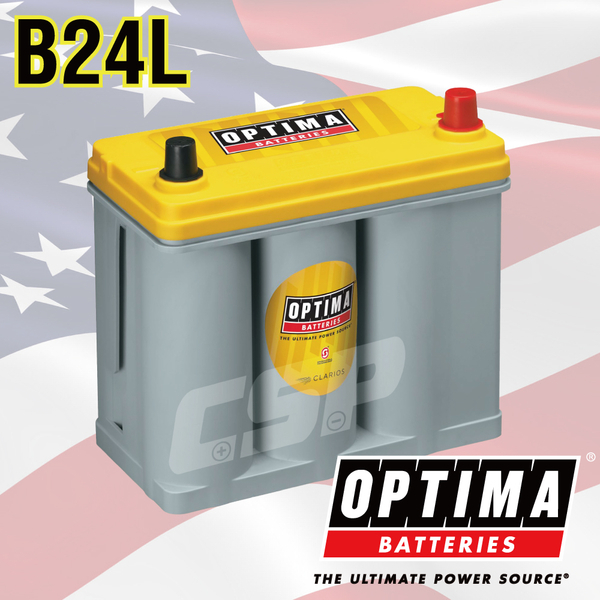 美國 歐帝瑪 OPTIMA 黃霸 B24L B24LS 捲繞式 渦捲式 AGM 汽車電池 深循環電池 怠速熄火電瓶