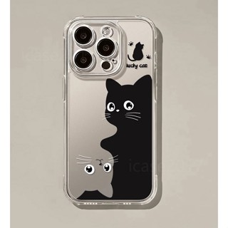 黑白貓咪手機殼蘋果iPhone 16e 15 14 Plus 13 12 11 Pro XS MAX i7防摔手機殼
