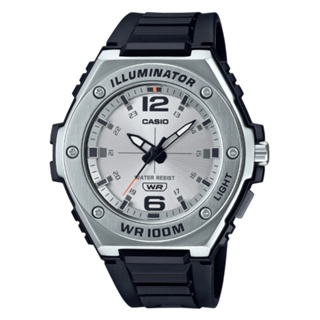 【CASIO】卡西歐 重工業風金屬錶圈指針錶-白面 MWA-100H-7A 台灣卡西歐保固一年