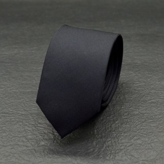領帶屋手作 5.5公分窄版 手打領帶 黑色領帶 5ZS-37