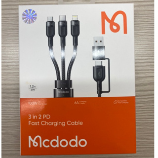 Mcdodo 麥多多 二分三 PD/Lightning/TypeC/安卓MicroUSB/iPhone支援15快充傳輸線