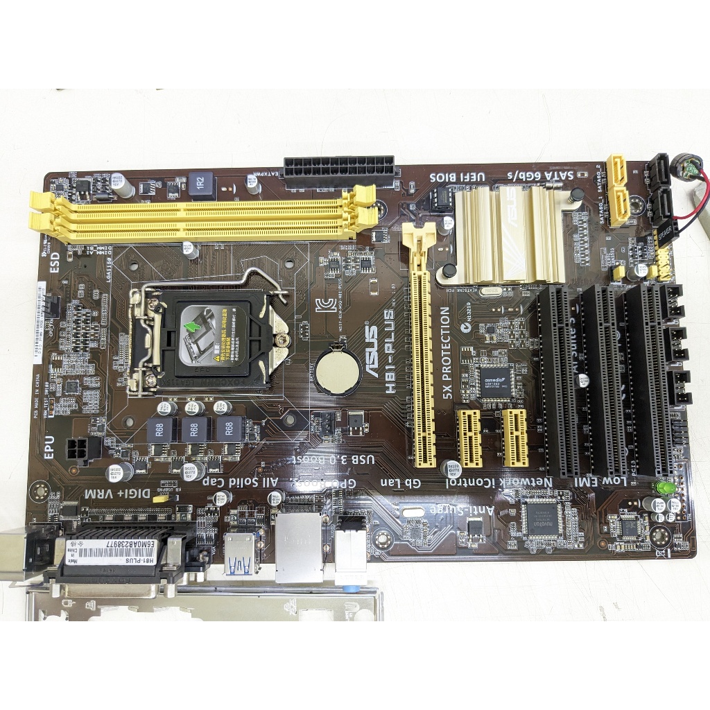 華碩H81-PLUS 主機板/1150/DDR3/U3S3 含擋板 二手良品