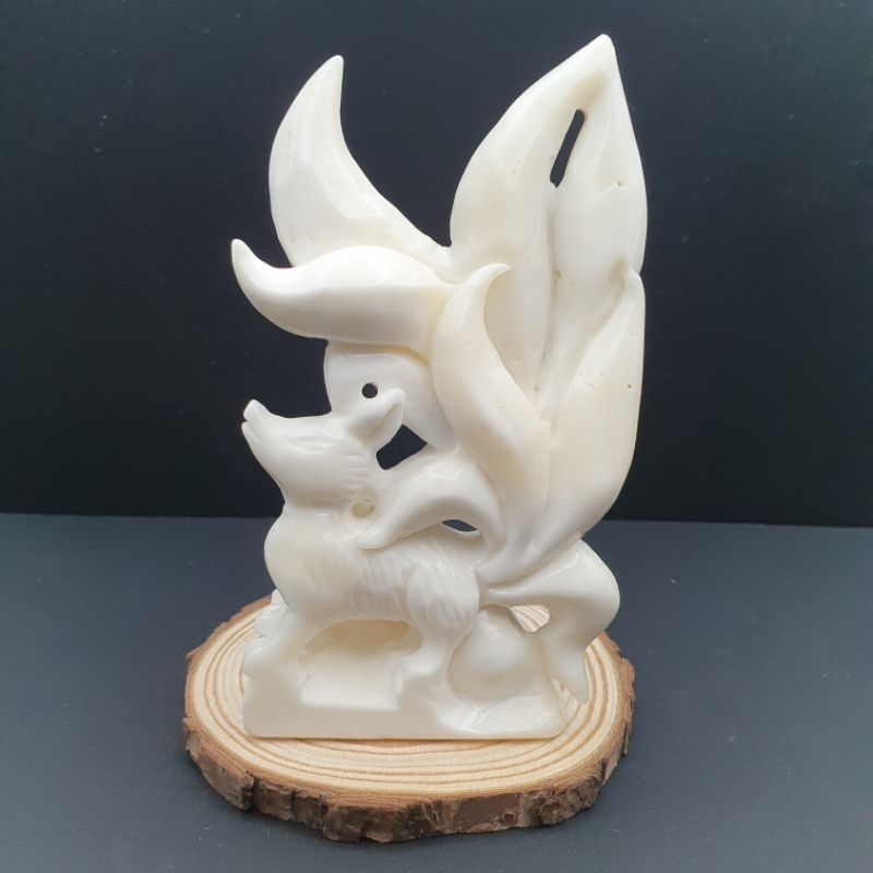 🦋 Simple Crystals【原礦擺件】九尾狐 硨磲 編號03  硨磲雕件 硨磲貝 立體雕件  💳 可刷卡分期