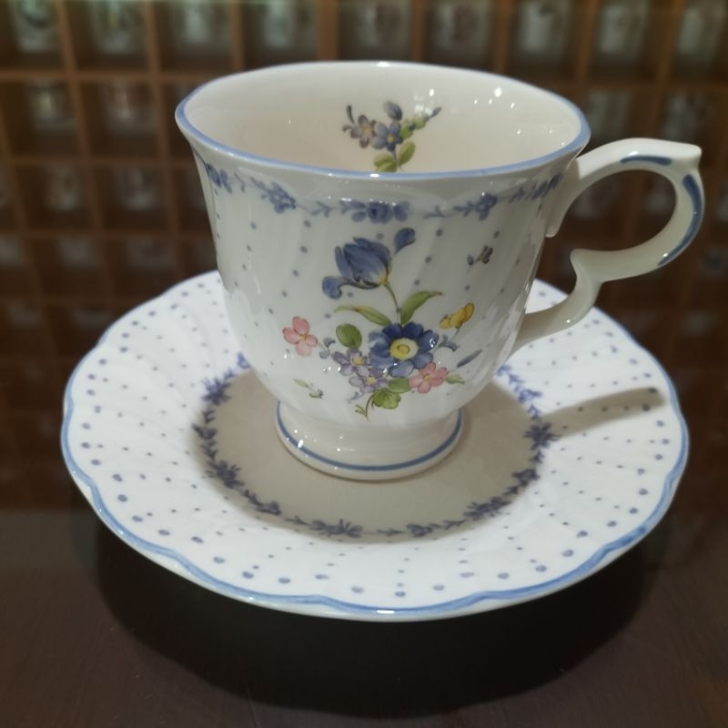 Nikko藍花咖啡杯盤(1杯1盤）