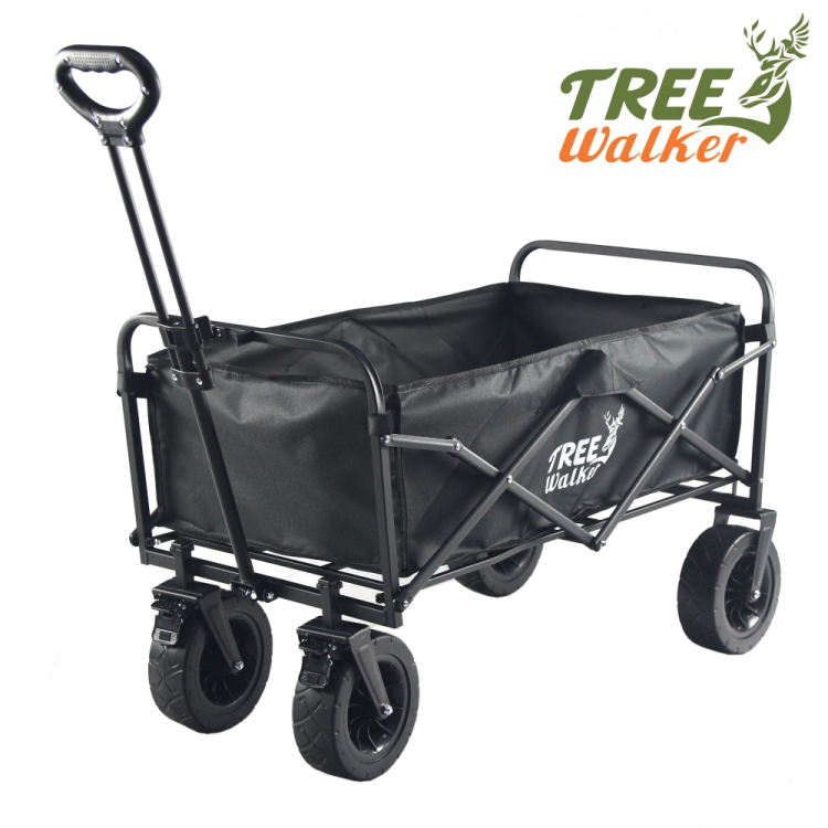 TreeWalker 多用途可煞車露營摺疊置物手拉車(四輪推車) 露營推車(可選購桌板)