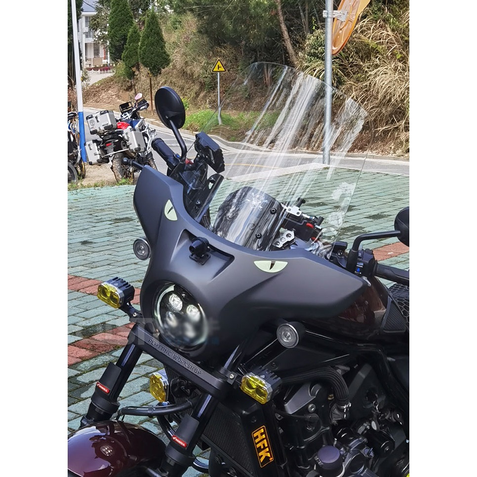 Rebel 1100T DCT大燈護片 適用於 Honda 500S透明儀表風鏡 Rebel250 Rebel 1100