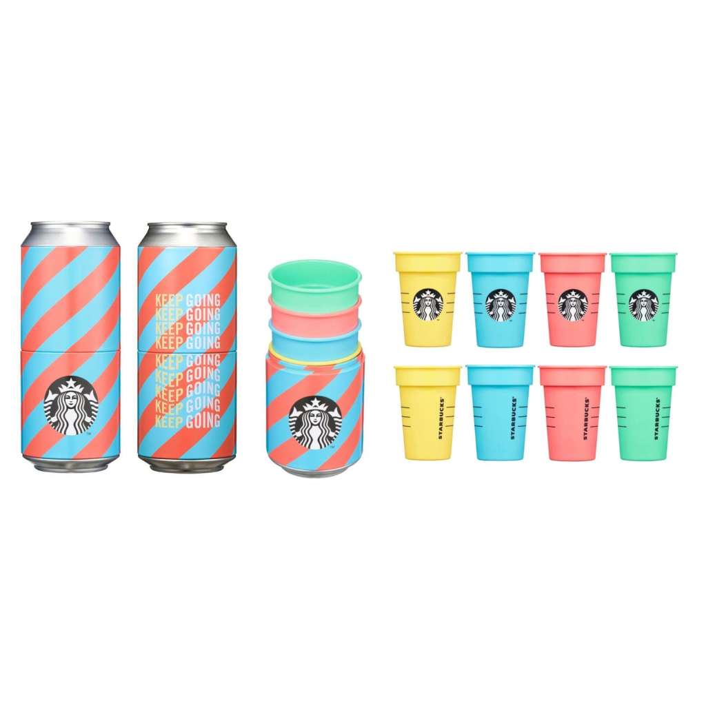 ✨Starbucks 星巴克✨ 夏日派對之夜便攜杯組(4P)（🈶現貨）韓國星巴克 露營杯 環保杯 杯子 戶外用品