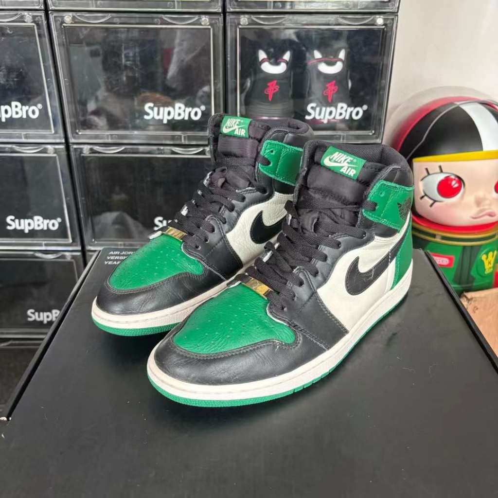 《二手寄賣》Air Jordan 1 黑綠腳趾 US12 無原盒