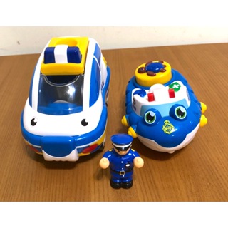 英國 WOW Toys 驚奇玩具 追緝警車 查理+WOW Toys 洗澡玩具 海上巡邏警艇 派瑞