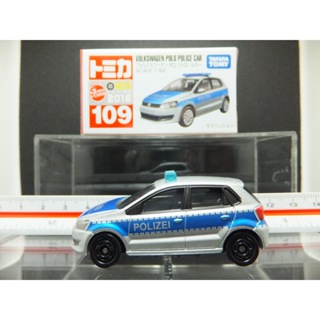 自藏品出清 TOMICA 109 VOLKSWAGEN POLO POLICE CAR 新車貼 多美