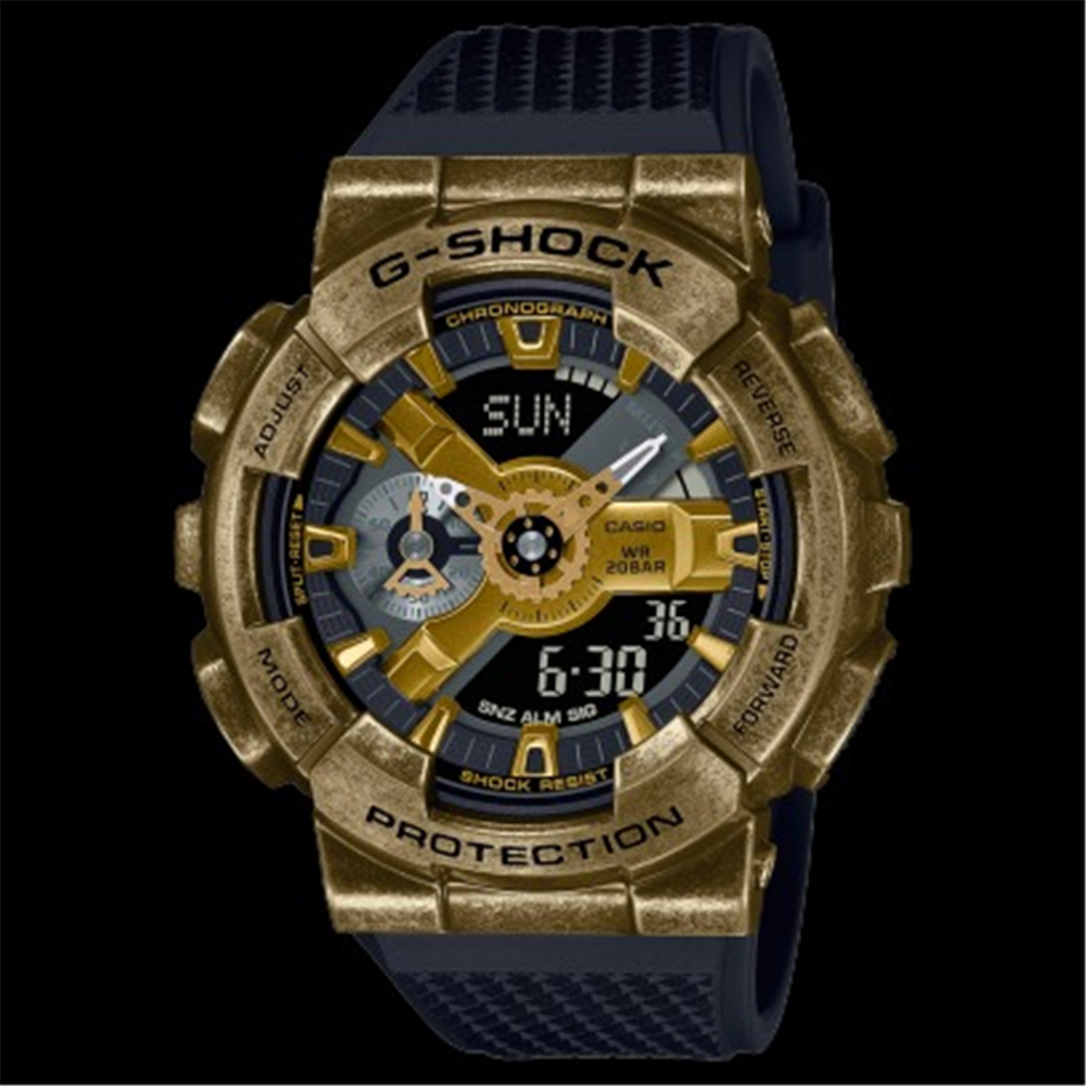 CASIO 卡西歐 G-SHOCK 蒸氣龐克 仿舊銅色質感 金屬錶殼 (GM-110VG-1A9)[秀時堂]