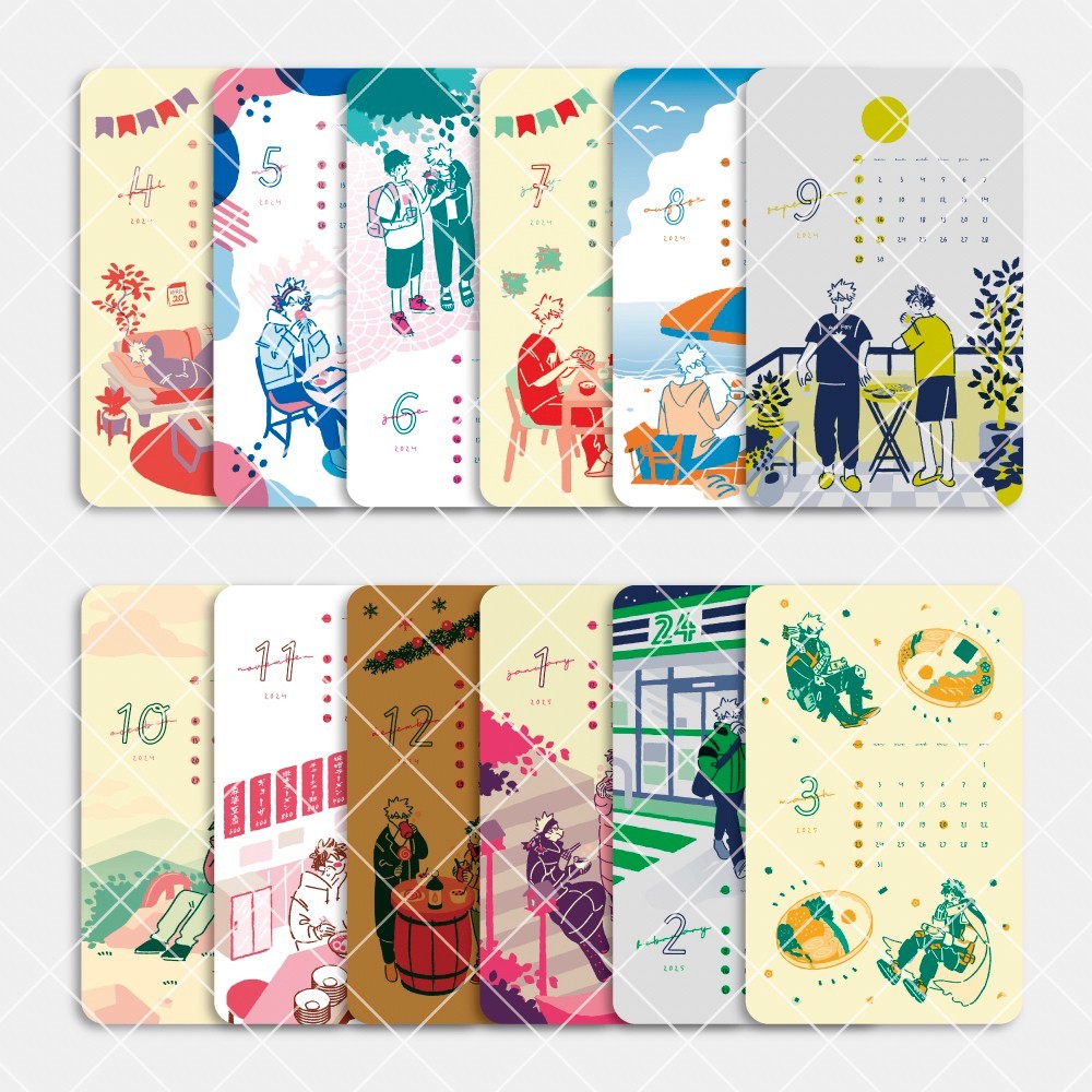 [全新/現貨][出勝] 同人月曆 dekatsu calendar 2024 紺 綠谷x爆豪 MHA/我英/我的英雄學院