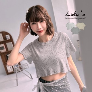 LULUS/拷克邊碎花復古上衣３色【A01240158】240425