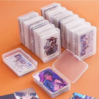 👍收納盒 透明塑料盒 透明小卡 收納盒 卡片 練習牌 名片 整理盒子 卡片收納盒 防塵盒子