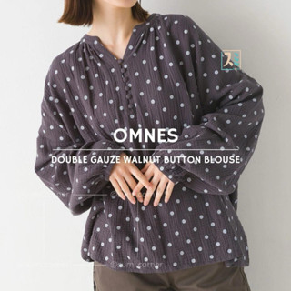 ［SUMI選物］OMNES 長袖上衣 排扣上衣 OMNES 001-白色 寬鬆上衣 雙層紗鈕扣純棉長袖襯衫 長版襯衫