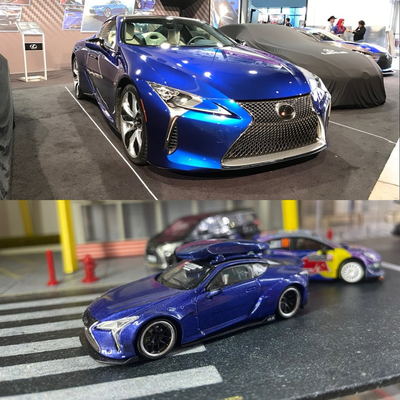 TSAI模型車販賣鋪 現貨賣場 1/64 Lexus LC500 LBWK 附車頂書包