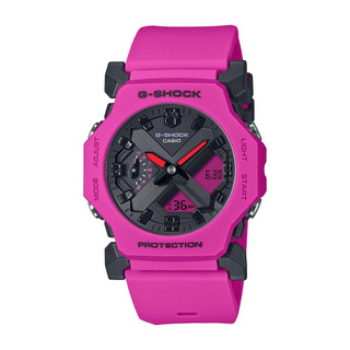 CASIO卡西歐 G-SHOCK 輕巧簡約 時尚粉 雙顯錶GA-2300-4A