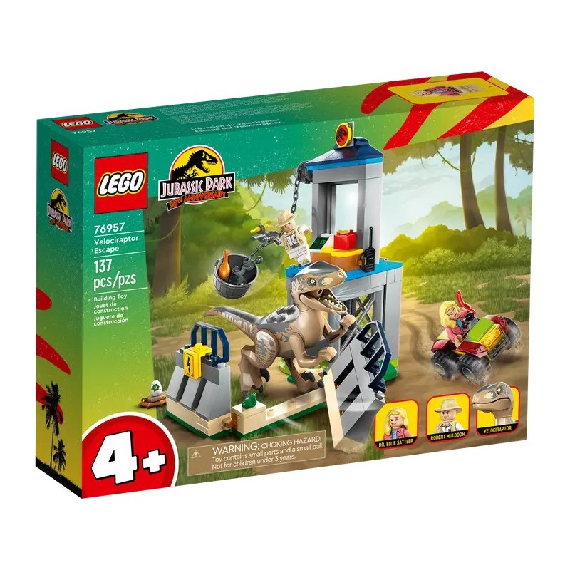 【夢想站】特價 現貨 樂高 LEGO 76957 迅猛龍逃脫 侏羅紀世界系列 侏儸紀公園 恐龍 樂高正版