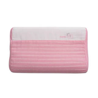 8成新Combi 康貝輕柔感和風紗透氣兒童枕(粉)