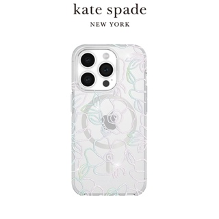 【Kate Spade】iPhone 15 Pro / Pro Max MagSafe 精品軍規防摔手機殼 銀絲炫彩