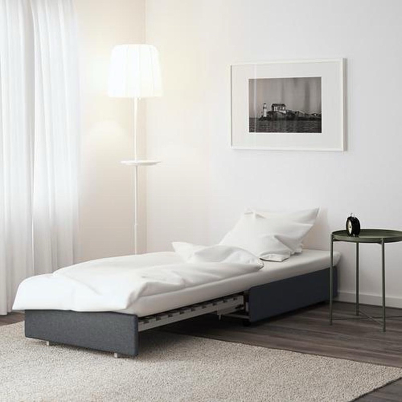 IKEA宜家VALLENTUNA沙發床 黑灰色80x100x43