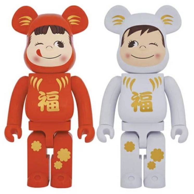 【Q桑】  BE@RBRICK 庫柏利克 達摩 奶妹奶弟 兩隻一組 紅白 1000% 70公分 雙箱拆檢