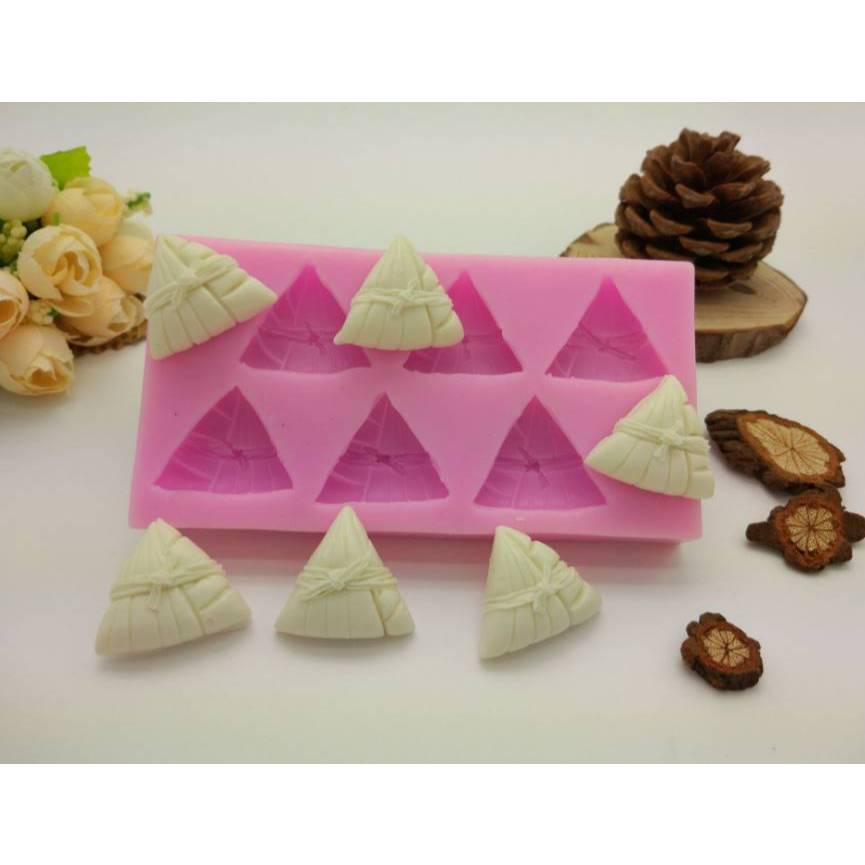 (022S) DIY樂樂 小號6連肉粽 翻糖模具  矽膠模 巧克力模型 手工皂模 餅乾模具 蛋糕模具 花邊裝飾