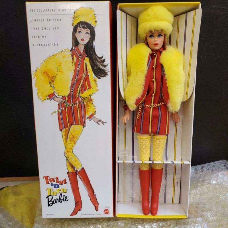 古董扭扭舞芭比娃娃 早期芭比娃娃mattel barbie 1997 Twist'n turn Barbie