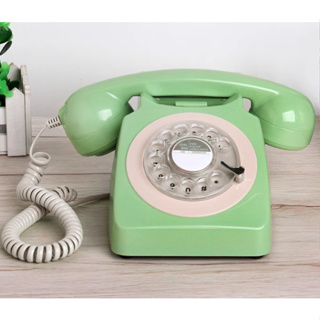 美式仿古電話機座機老式古董創意旋轉家用辦公飯店固定電話機