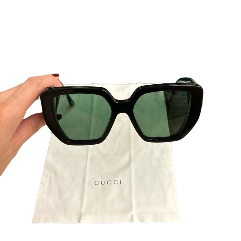 Gucci 綠色 花紋 太陽眼鏡 墨鏡 全新