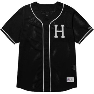 【HUF】241A10300 CRACKERJACK BASEBALL JERSEY 球衣 (黑色) 化學原宿