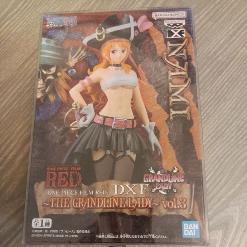 日版 金證 海賊王 航海王 劇場版 RED DXF THE LADY vol.3 娜美 盒況佳