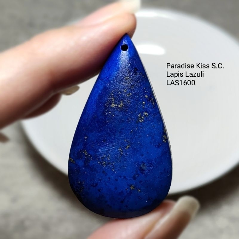 💎LAS1600.Lapis Lazuli.天然阿富汗老礦料青金石霧面柔光原礦水滴吊墜.已打好吊墜孔