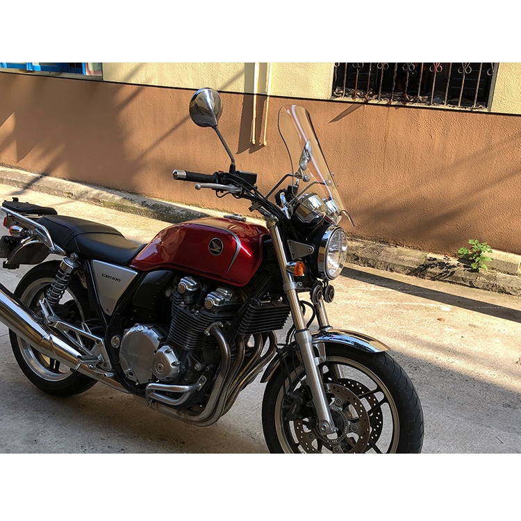 CB1100黑透越野風鏡 適用於 Honda CB1100EX改裝短風鏡 CB1100 黑色機車風鏡 CB1100