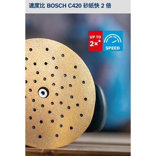 含稅｜BOSCH博世 超耐久 C470 金色 圓形 8孔 自黏 砂紙