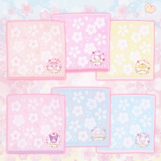 Sanrio 三麗鷗 櫻花系列 刺繡棉質方巾 純棉手帕