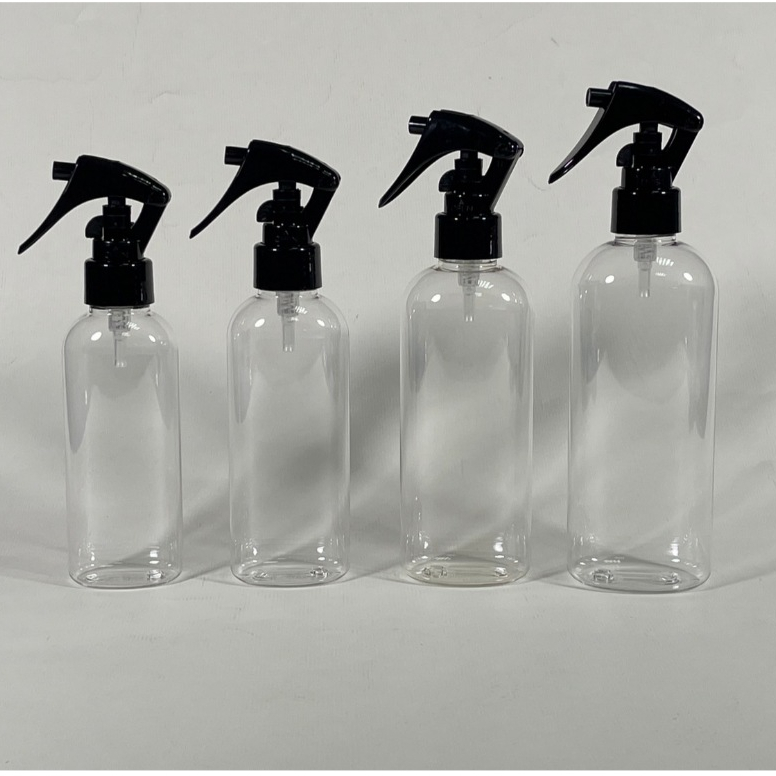 阿瓶  PETG 噴霧瓶（透明） 噴頭 (黑色) 125mI~250mI 分裝瓶 噴槍瓶 噴霧瓶 噴瓶 (台灣製造）