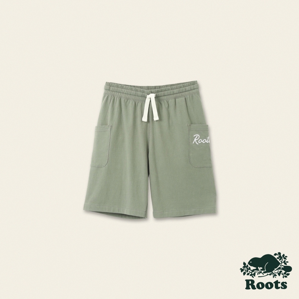 【Roots】大童-自然俱樂部系列 口袋設計有機棉短褲