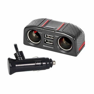 KINYO耐嘉 CRU-8505 車用USB點煙器擴充座(2 USB+2孔)【真便宜】