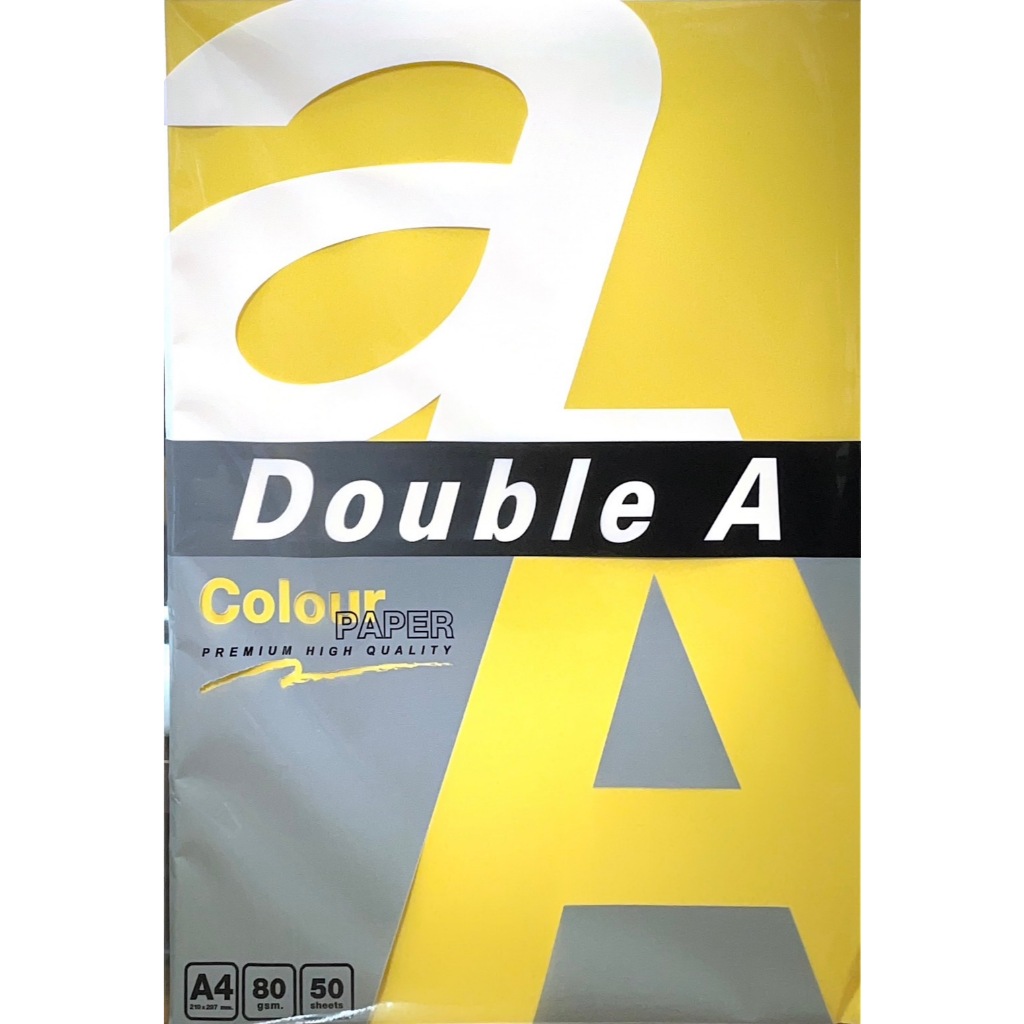 Double A 彩色影印紙 80G A4- 綜合(5色入) (50張/包)