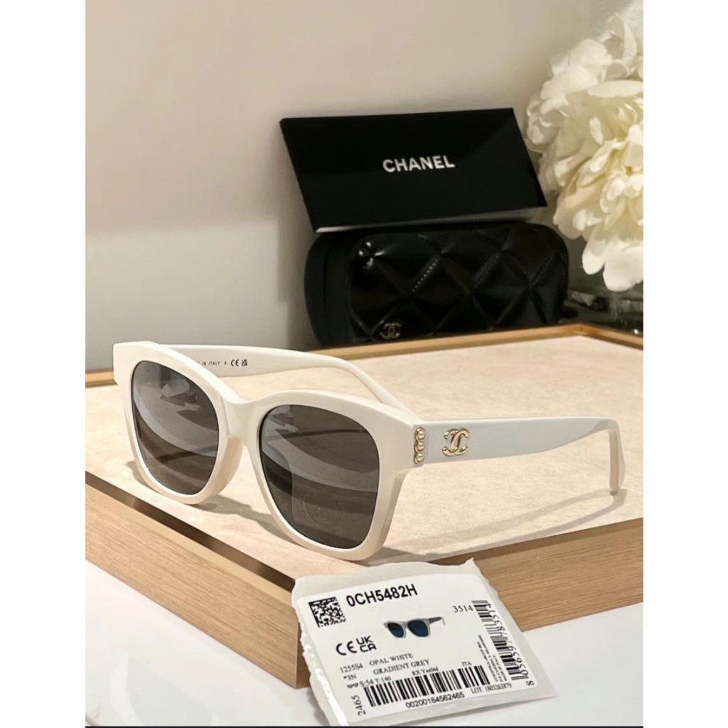 【預購】麗睛眼鏡Chanel【可刷卡分期】香奈兒 CH5482H 白色 太陽眼鏡 小香眼鏡 香奈兒墨鏡 香奈兒熱賣款
