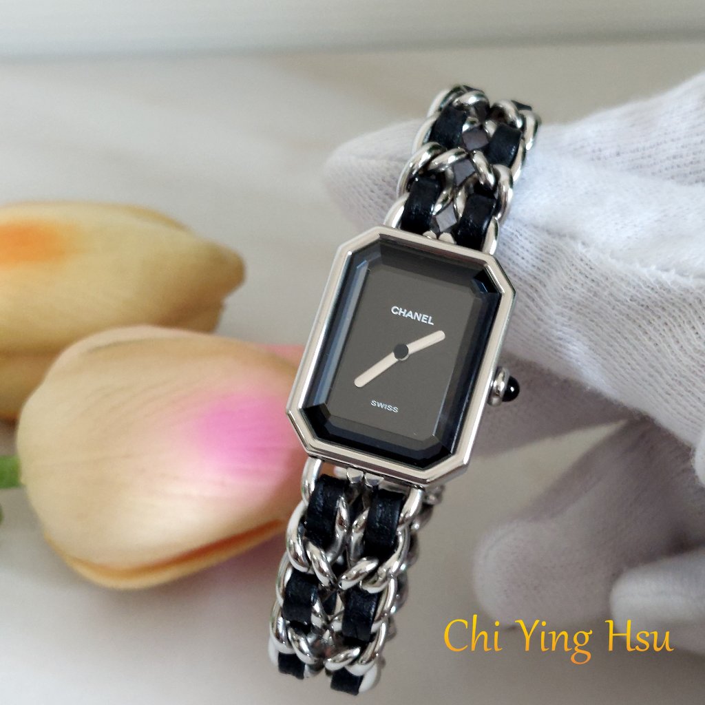Chanel H0451 方糖 首映錶🎀現品拍照🎀黑/ 銀色 premiere手錶M尺寸~二手品