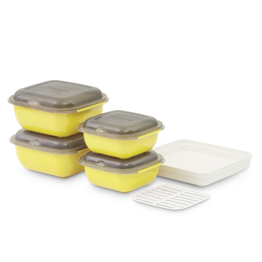 【GOURLAB】領券再折扣 GOURLAB 檸檬黃 多功能烹調盒系列-多功能六件組 (附食譜)