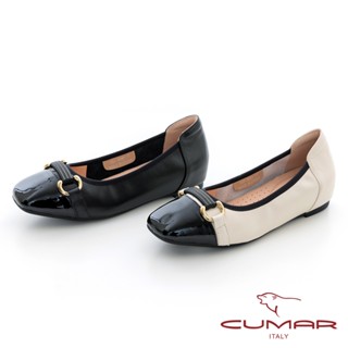 【CUMAR】拼接包邊內增高芭蕾舞鞋724-104